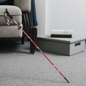 5-Section Collapsible Hiking Poles - Lightweight Trekking Poles with Secure External Lock, Adjustable Length (Color: Red)