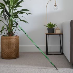 5-Section Collapsible Hiking Poles - Lightweight Trekking Poles with Secure External Lock, Adjustable Length (Color: Green)