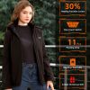 Women's Heated Jacket with Battery Pack, Outdoor Sports Heated Jackets for Women in Black